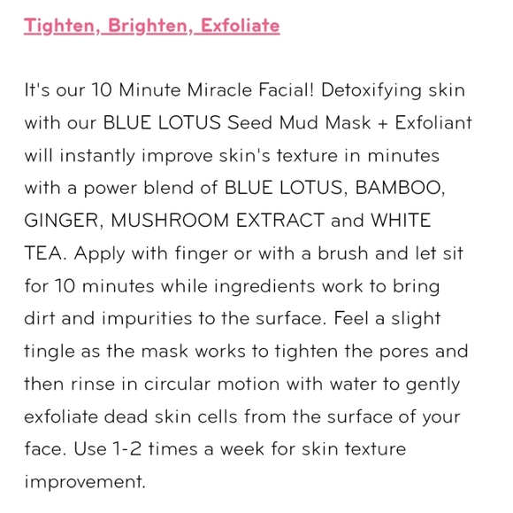 Purlisse Blue Lotus Seed Mud Mask + Exfoliant  NIB - Picture 5 of 5
